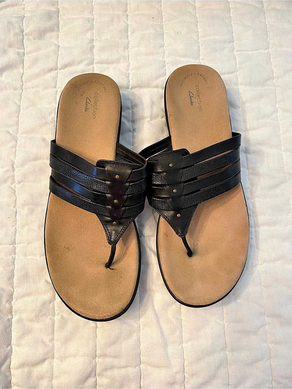 Clarks Laurieann Rae Sandal Black & Brown Sandals US 10